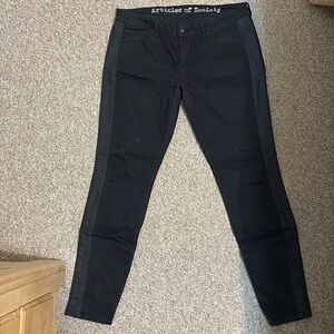Articles of Society Black Jeans with Black Stripe - Gently Worn